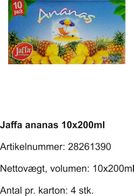 jaffa ananas 10x200ml